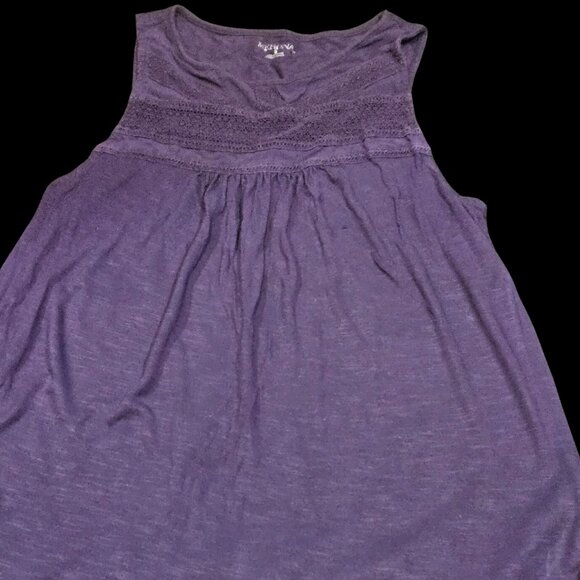 Merona Blue Sleeveless Tunic Top – Size Small – Crochet Detail - Picture 2 of 5